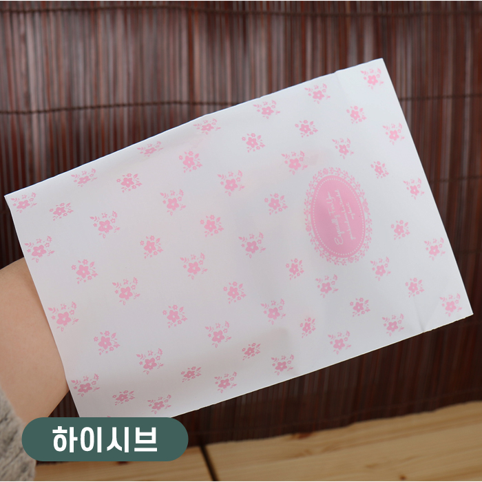 (단종)RAIN-하단M형봉투-핑크플라워(16.5x24x3.5)